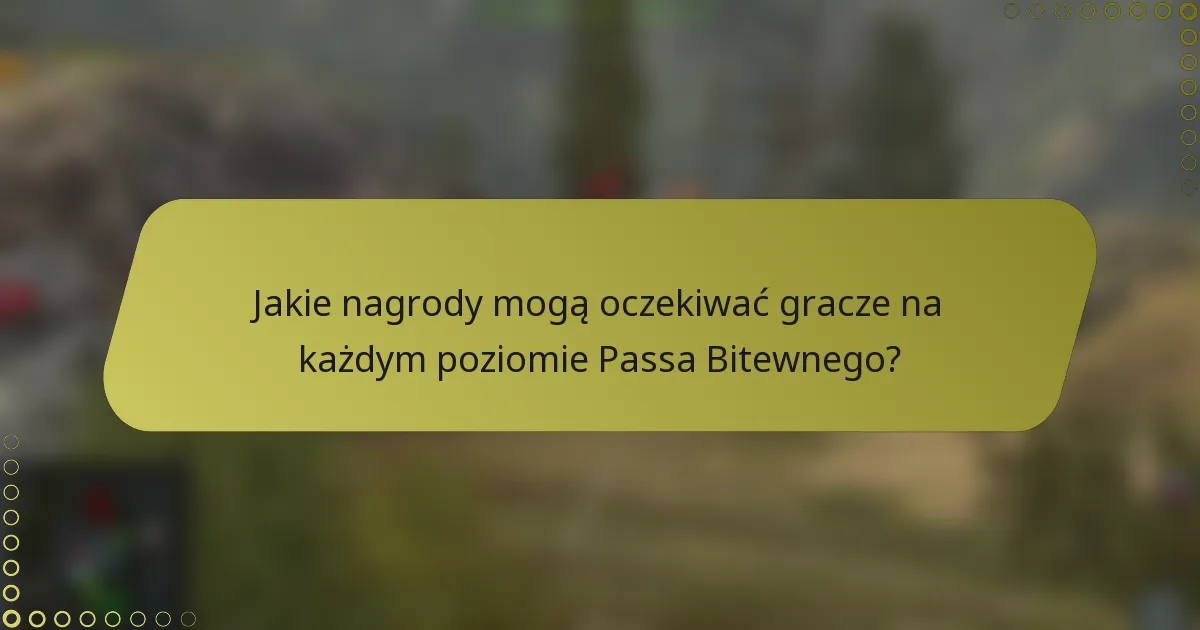Jakie nagrody mogą oczekiwać gracze na każdym poziomie Passa Bitewnego?